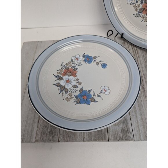 Vintage Johann Haviland Blue Bouquet Crowning Fashion Dinner Plates Set of 3 - Picture 3 of 6